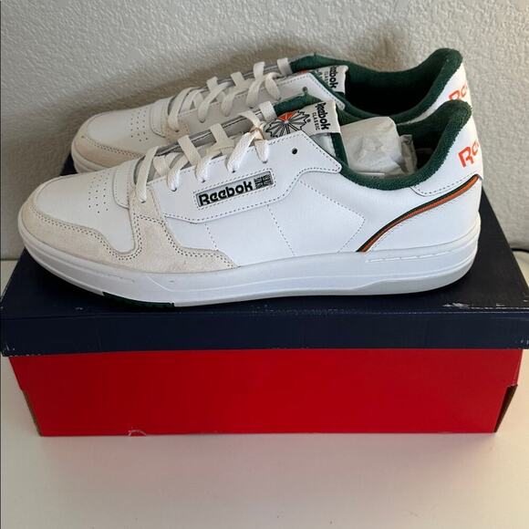 Reebok Men\'s Phase Court Vintage Tennis White & Green Sneakers Size 13 New Box main image 6